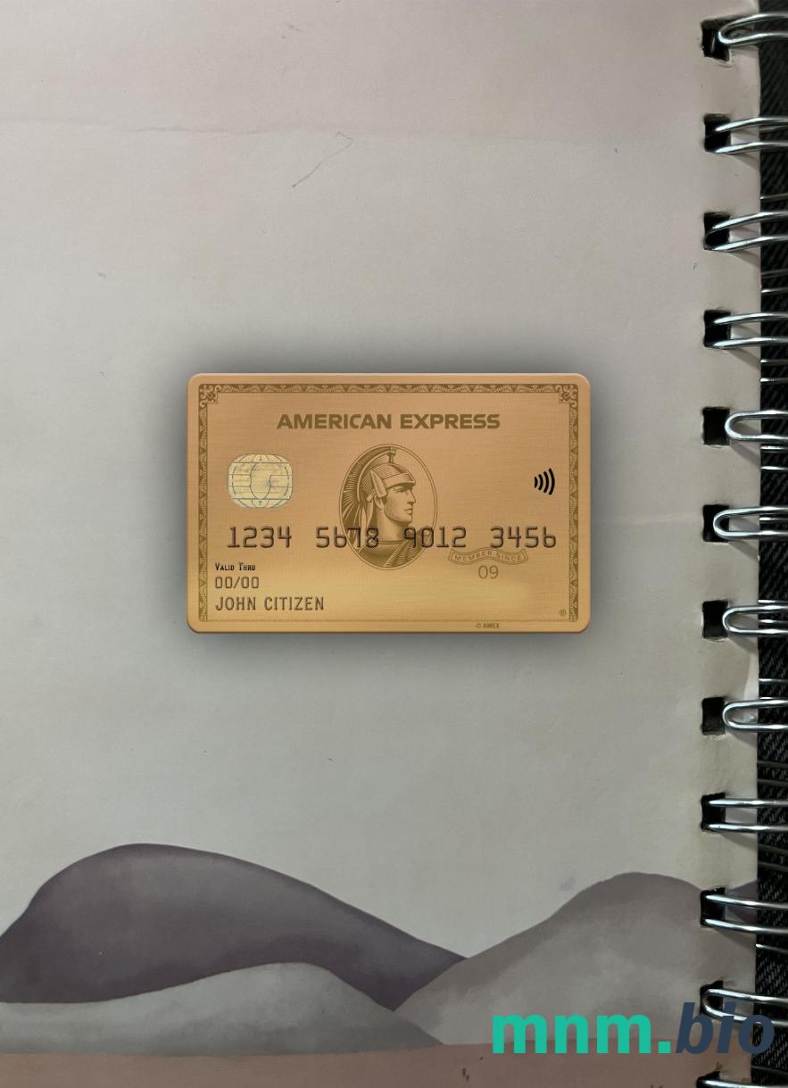 USA Maryland Howard Personal bank AMEX gold card wygląd fotograficzny skan PSD + zdjęcie